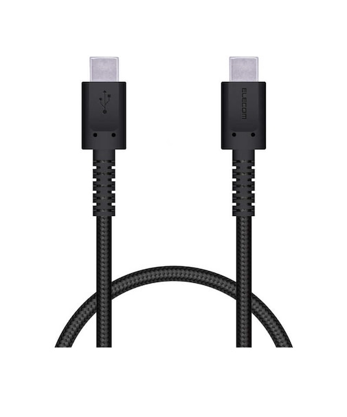 エレコム　タイプC ケーブル USB Type-C to Type-C 0.3m PD 60W 急速充電 断線に強い 高耐久 ブラックMPAXCCS03PNBK