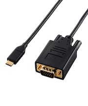 エレコム USB Type-C - VGA 変換 ケーブル 2m USB-C プラグ to ミニD-Sub15pin プラグ ブラックCACCVGA20BK2