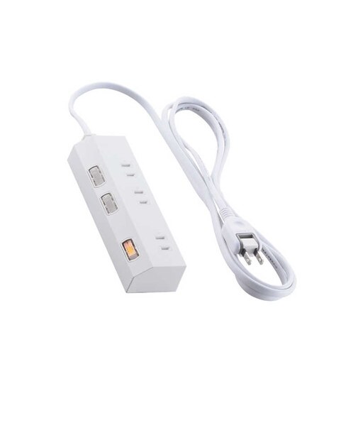 エレコム　電源タップ 2m 3個口 ほこりシャッター 雷ガード 個別スイッチ ホワイトTIS01M2320WH