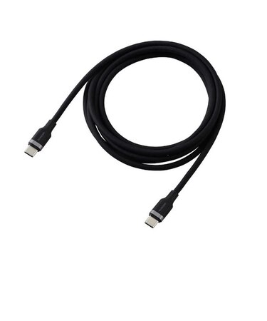 エレコム　USB Type-C ケーブル USB-C to USB-C 2m PD 100W 急速充電 シリコン素材 やわらかく絡みにくい ブラックMPACC5PSSA20BK