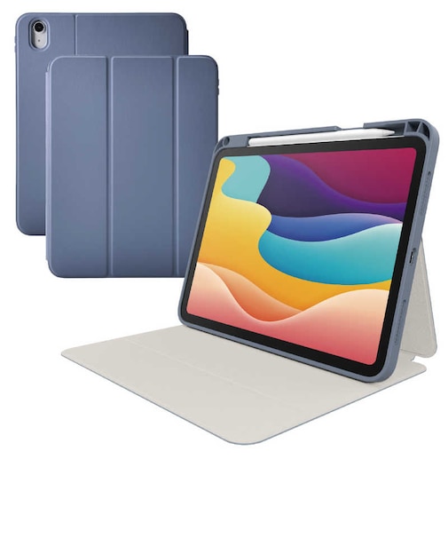 エレコム　iPad11インチ (A16) 10.9インチ (第10世代) フラップケース 衝撃吸収 ApplePencil収納 スリープ対応TBA25RSABG