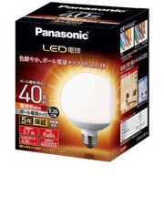 パナソニック　LED電球 ホワイト [E26/電球色/40W相当/ボール電球形/広配光]LDG4LG95W