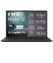 富士通　ノートパソコン FMV Note U [ Copilot+ PC / 14型 / Win11 Home / Core Ultra 5 / Office選択可能 ] ピクトブラックFMVU59L2BA