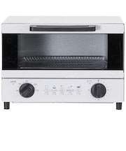 ビックアイデア 温度調節機能付きオーブントースター 980W/食パン2枚 ホワイトBIMOTC01W