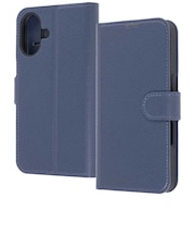 レイアウト iPhone 17 手帳型レザーケース シンプル マグネット/ダークネイビーRTP61ELC1DN