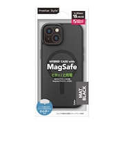 PGA iPhone 15/14/13用 MagSafe対応 ハイブリッドケース Premium Style マット/ブラックPG23AMGPT01BK
