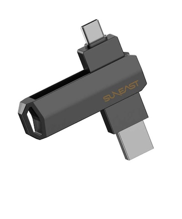 SUNEAST　外付けSSD スティック型 Revolve R10 シリーズ 512GB USB 3.2(Gen 2)USB Type C/USB-A両対応 回転式カバー s ブラック ［ポータブル型］SE-PS0512G2LO1BF