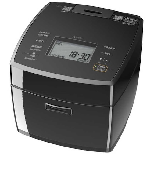 三菱電機　炊飯器 5.5合 炭炊釜（5層厚釜） IHジャー 銘柄芳潤炊き ダブル備長炭コート「熾火（おきび）」 黒曜（こくよう）NJVP10JB