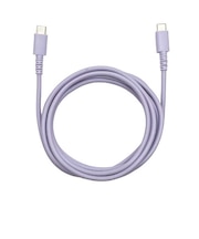 クオリティトラストジャパン PD対応 USB Type-C to Type-Cやわらかいのに切れにくいケーブル 2m パープルQTC0417PU