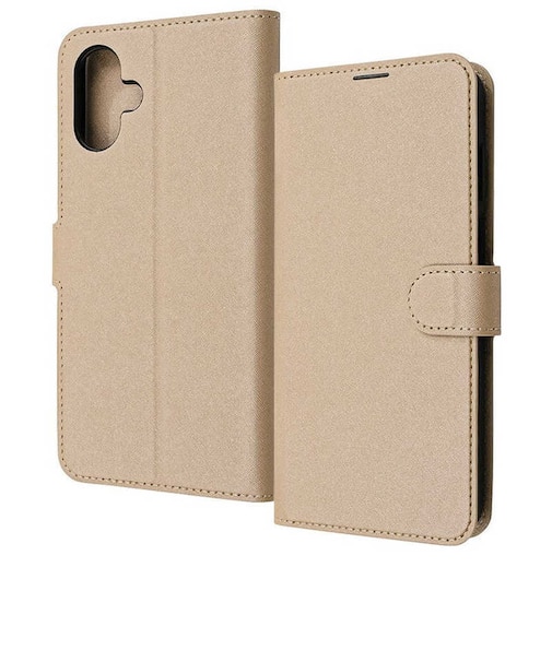 レイアウト　Galaxy A25 5G Like standard 耐衝撃 マグネットベルト シンプル 手帳型レザーケース / シャイニーベージュRTGA25ELC1BE