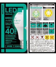 ビックアイデア LED電球 E26 一般電球形 40W相当 昼白色 1個 広配光タイプ 【安心5年保証】LDA4NGSK40XBIT