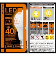 ビックアイデア　LED電球 E26 一般電球形 40W相当 電球色 1個 広配光タイプ 【安心5年保証】LDA4LGSK40XBIT