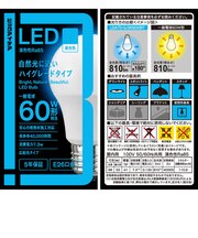 ビックアイデア LED電球 E26 一般電球形 60W相当 昼光色 1個 全方向タイプ 【安心5年保証】LDA7DGSK60XBIT