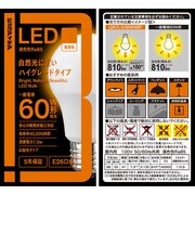 ビックアイデア LED電球 E26 一般電球形 60W相当 電球色 1個 広配光タイプ 【安心5年保証】LDA7LGSK60XBIT