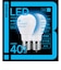 ビックアイデア　LED電球 E17 一般電球形 40W相当 昼光色 2個 広配光タイプ 【安心5年保証】LDA4DGE17SK40XBIT2P