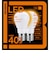 ビックアイデア　LED電球 E17 一般電球形 40W相当 電球色 2個 広配光タイプ 【安心5年保証】LDA4LGE17SK40XBIT2P