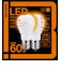 ビックアイデア　LED電球 E17 一般電球形 60W相当 電球色 2個 広配光タイプ 【安心5年保証】LDA6LGE17SK60XBIT2P