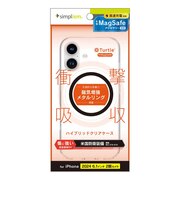 トリニティ　iPhone 16(6.1インチ)［Turtle］ MagSafe対応 ハイブリッドクリアケース リング ブラックTRIP24M2TTMSCLBK