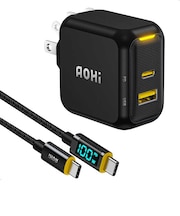 AOHI PD-USB充電器 ケーブルセット Magcube PRO 67W USB A×1ポート USB C×1ポート PC/タブレット/携帯電話 67W急速充電 ブラックRE-JEMP67BL2