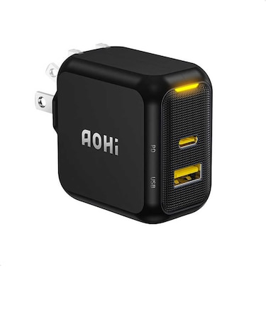 AOHI　PD-USB充電器 Magcube PRO 67W USB A×1ポート USB C×1ポート PC/タブレット/携帯電話 67W急速充電 ブラックRE-JEMP67BL1