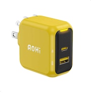 AOHI PD-USB充電器 Magcube PRO 67W USB A×1ポート USB C×1ポート PC/タブレット/携帯電話 67W急速充電 イエローRE-JEMP67YL1