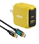AOHI　PD-USB充電器 ケーブルセット Magcube PRO 67W USB A×1ポート USB C×1ポート PC/タブレット/携帯電話 67W急速充電 イエローRE-JEMP67YL2