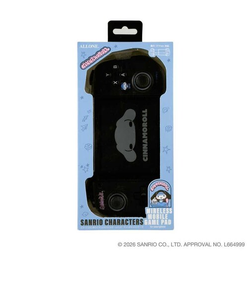 アローン スマホ用モバイルゲームパッド サンリオキャラクターズ シナモロール ALLONEALGMOGPADSCN<br>★こちらの商品は人気商品のため、色違い・仕様違い等含め「一家族1台限り」でのご協力をお願いしております。
