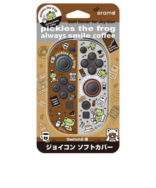 エラムド eramd Switch2用ジョイコン ソフトカバー かえるのピクルス オールウェイズコーヒーSwitch2ジョイコンカエルノコーヒ<br>★こちらの商品は人気商品のため、色違い・仕様違い等含め「一家族1台限り」でのご協力をお願いしております。