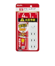 ELPA　コード付きアラームタップ4P1mWBA41W
