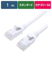 ビックアイデア　LANケーブル Cat6A スタンダード 1m ［1m / カテゴリー6A / スタンダード］ ホワイトBIMLC6A1STD100W