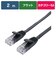 ビックアイデア　LANケーブル Cat6A フラット 2m ［2m / カテゴリー6A / フラット］ ブラックBIMLC6A1FL200K
