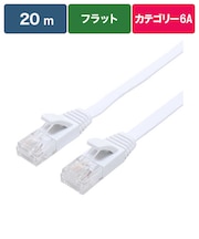 ビックアイデア　LANケーブル Cat6A フラット 20m ［20m / カテゴリー6A / フラット］ ホワイトBIMLC6A1FL2000W