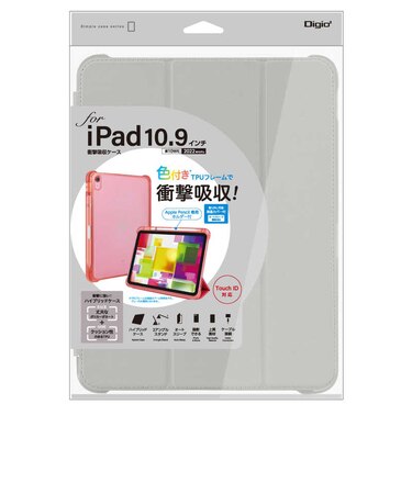 ナカバヤシ　iPad10.9インチ用 衝撃吸収ケースTBCIP2202GY