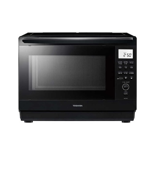 東芝　角皿式スチームオーブンレンジ 26L フラット 石窯ドーム ハイアングル赤外線センサー ブラックERD70CK