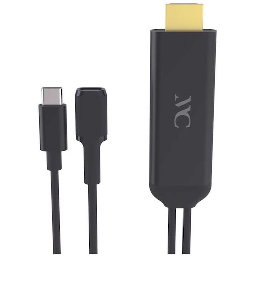 カシムラ　1m HDMI変換ケーブル iPhone専用 USB-C中継 ［Type-Cオス・オス /HDMI］KD265