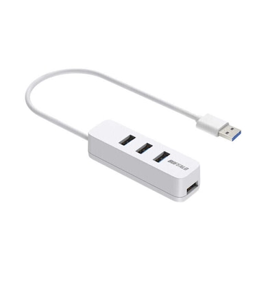 BUFFALO　USBAハブ (Chrome/Mac/Windows11対応) ホワイト ［バスパワー /4ポート /USB 3.2 Gen1対応］BSH4U328U3WH