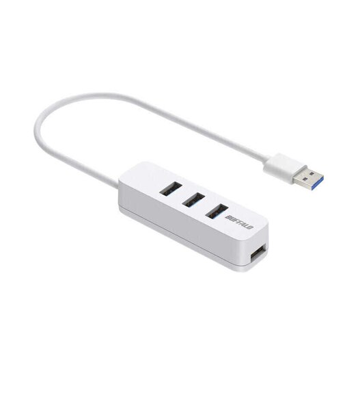 BUFFALO　USBAハブ (Chrome/Mac/Windows11対応) ホワイト ［バスパワー /4ポート /USB 3.2 Gen1対応］BSH4U328U3WH