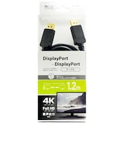 ナカバヤシ　1.2m｢DisplayPort ⇔ DisplayPort｣4K対応ケーブル ブラックDP12BK