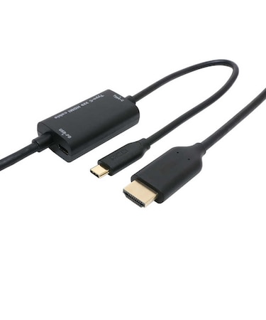 ナカバヤシ　USB Power Delivery給電対応 USB-C→HDMI 変換ケーブル 1mUSDPFH10BK