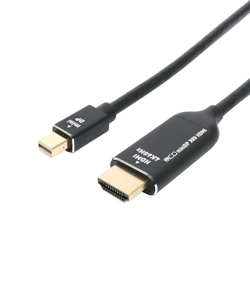 ナカバヤシ　miniDisplayPort → HDMI変換ケーブル 2m 4K60Hz対応DPM4KC20BK