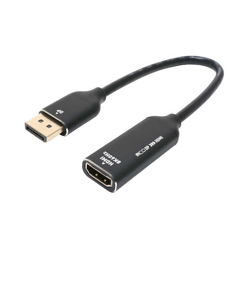 ナカバヤシ　DisplayPort → HDMI変換アダプタ 8K60Hz・4K120Hz対応DPHDA8K1BK