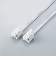 エレコム　スリムモジュラーケーブル (2.0m/4極6芯/爪折れ防止/ホワイト)MJT2WH