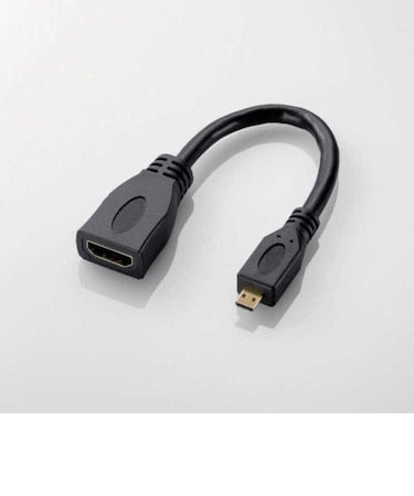 エレコム　HDMI変換・延長プラグ ブラック [0.1m /HDMI⇔MicroHDMI /スタンダードタイプ]ADHDAD2BK
