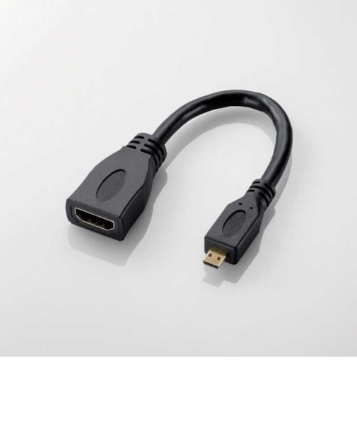 エレコム　HDMI変換・延長プラグ ブラック [0.1m /HDMI⇔MicroHDMI /スタンダードタイプ]ADHDAD2BK