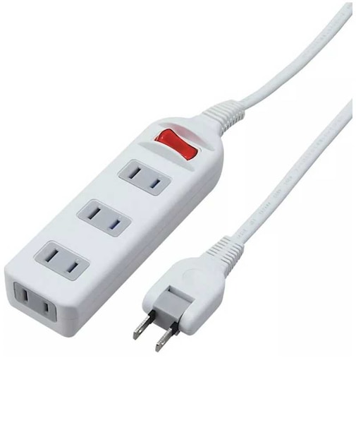 ヤザワ　耐トラシャッター集中スイッチ付タップ 4個口 3m ホワイトY02S413WH