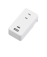 ヤザワ　極小USBタップ2個口PD20W 白 PD20W対応 Type-Cポート付き ［直挿し / 2個口 / スイッチ無 / 2ポート］H5FS400PD20WH