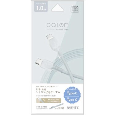 ラスタバナナ　USB-C ⇔ USB-Cケーブル ［充電 / 転送 / 1.0m / PD60W / USB2.0］ ［USB-C ⇔ USB-C］ スモーキーブルーR10CACC3A09SBL