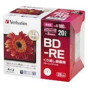 VERBATIMJAPAN 録画用BD-RE(1-2倍速 25GB)20枚パックVBE130NP20D1B