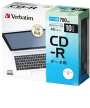 VERBATIMJAPAN　1~48倍速対応 データ用CD-R (700MB・10枚)SR80FP10D1B
