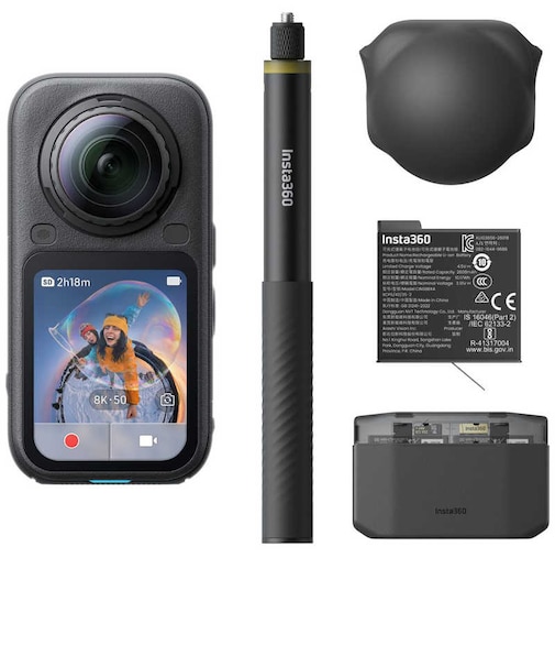 INSTA360　X6 エッセンシャルバンドル ［4K対応 / 防水］ ミッドナイトブラックCINSABXAX603